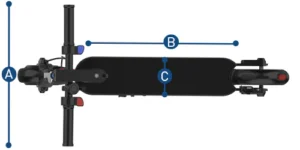 Scooter dimensions diagram 1